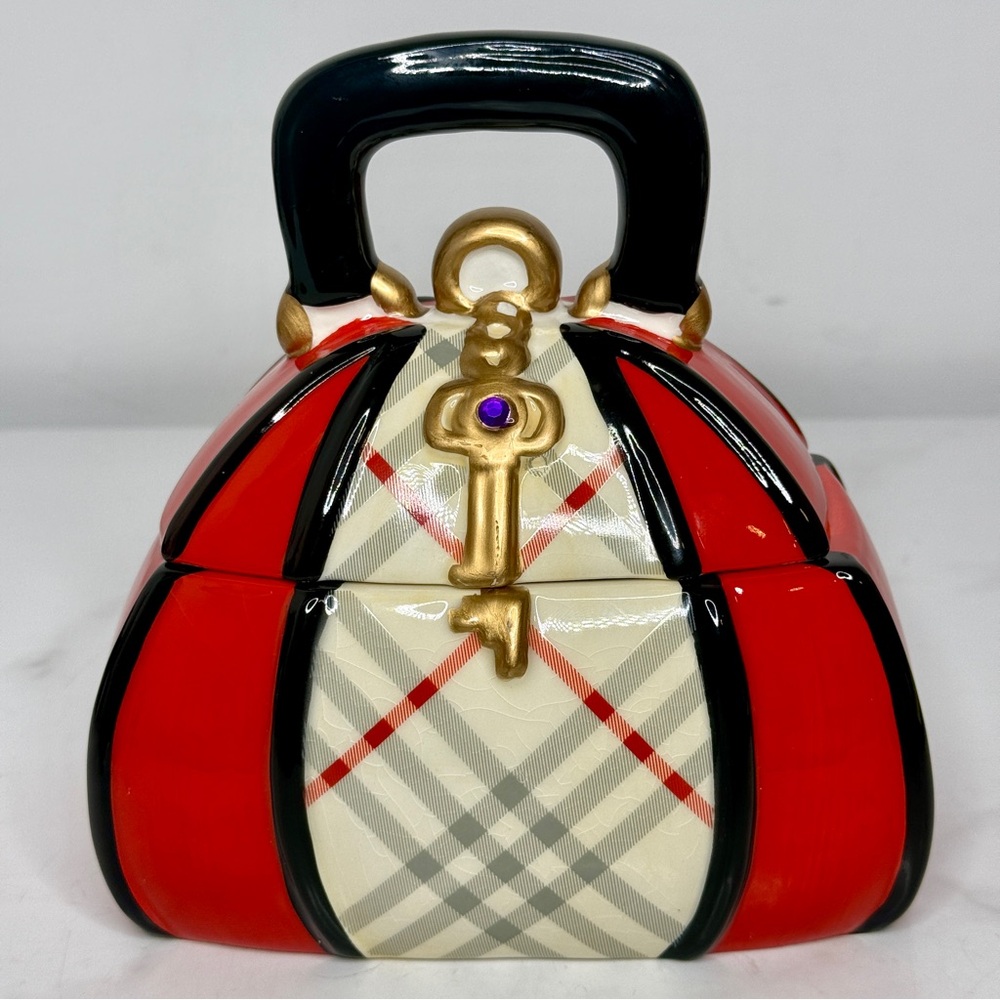 David's Cookies Purse Cookie Jar with Lid